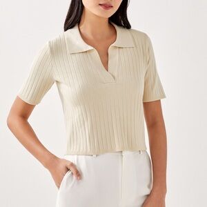 Love Bonito Steffi Relaxed Polo Knit Crop